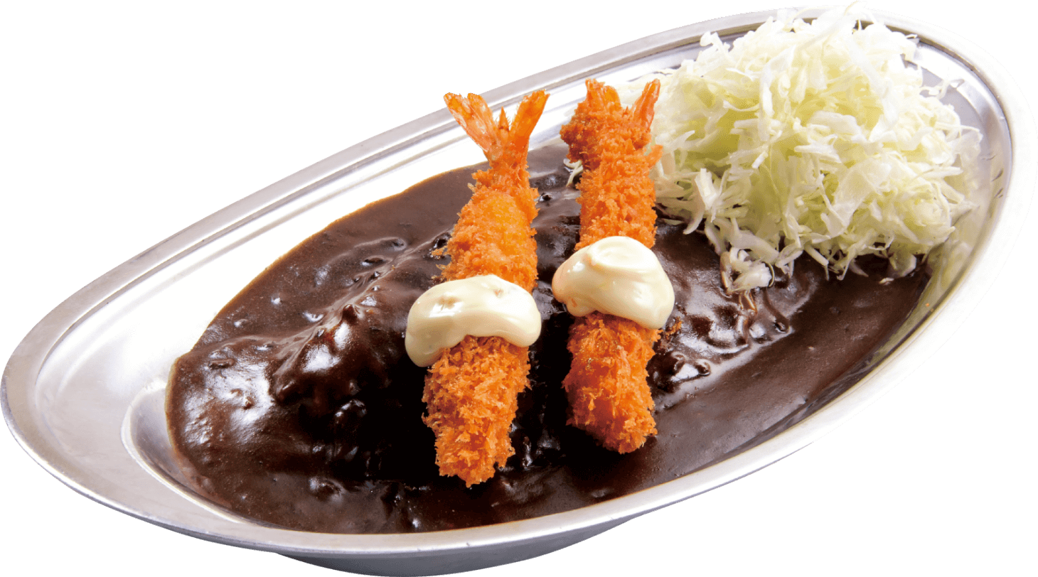 サックサクのエビフライがやみつきになる!!エビフライカレー