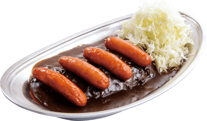 口の中で溢れる肉汁とルーの旨みが相性抜群!!ウィンナーカレー