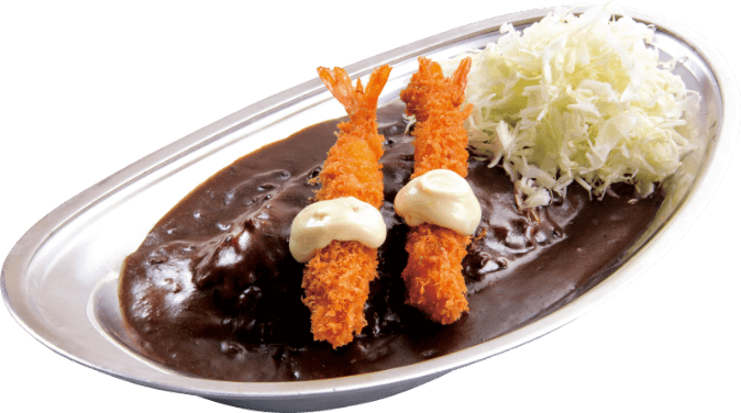 サックサクのエビフライがやみつきになる!!エビフライカレー